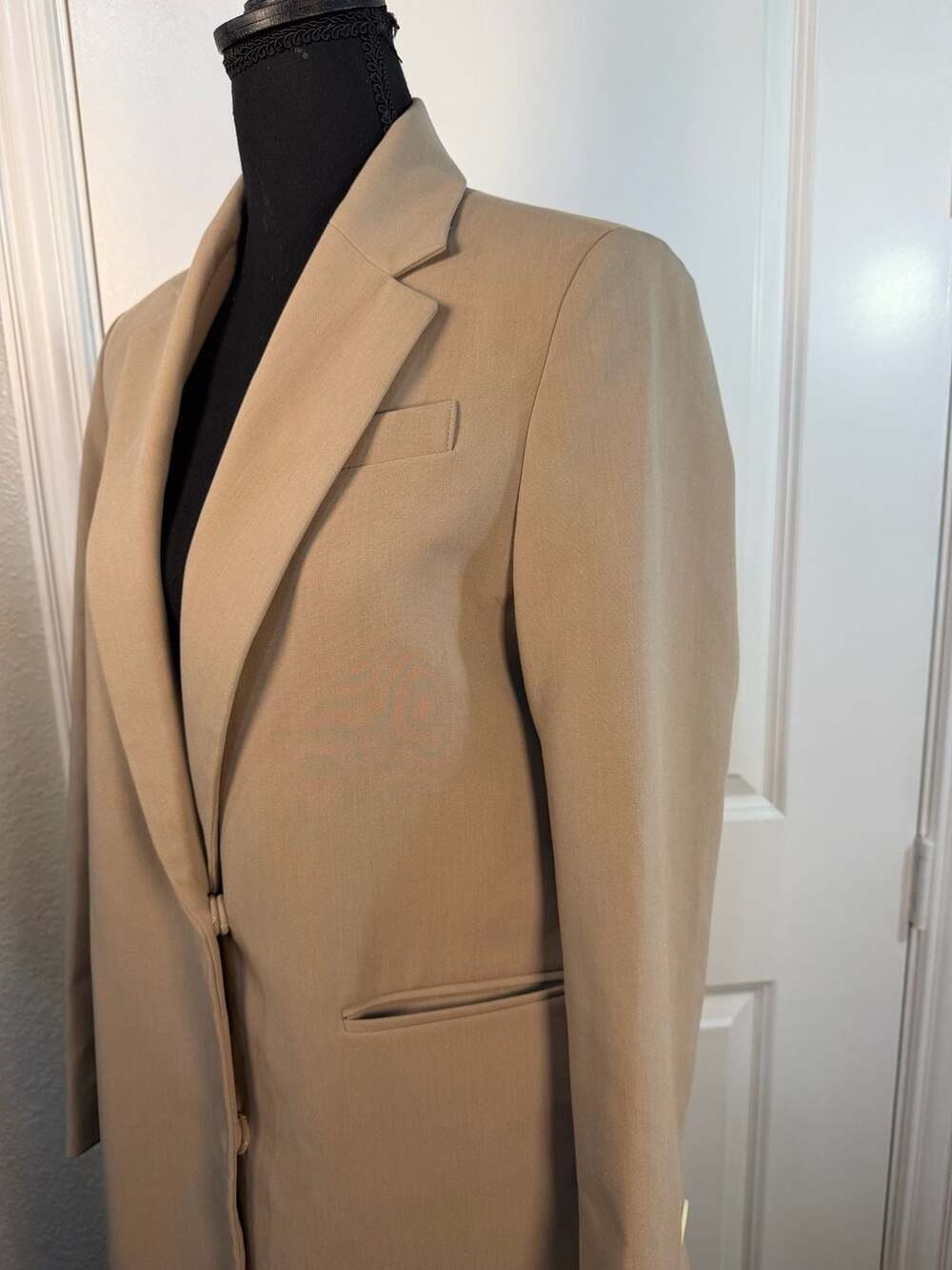 J BY Jung Ku-ho Tan Long Single Breasted Coat Size 55 (US Small) - Picture 2 of 10